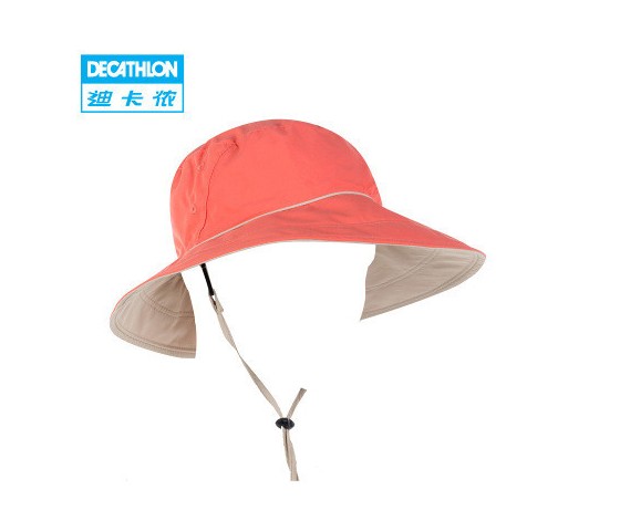 橘色迪卡儂漁夫帽，其款式別具一格